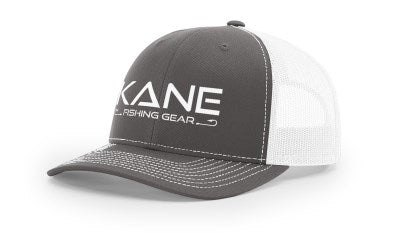 Embroidered Hat – Charcoal/White